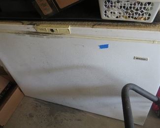 Medium size chest freezer. Rough looking but works fine. only $20.