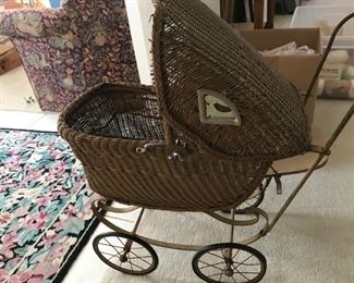 Wicker Stroller Buggy