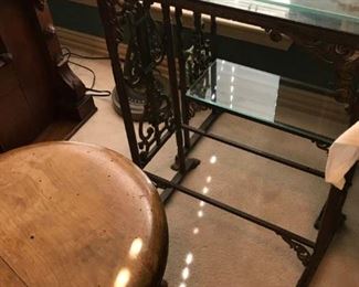Cast Iron Glass Shelves (End Tables)