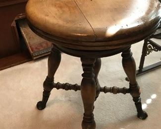Piano Stool with claw feet