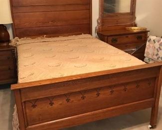 Antique Oak Bed