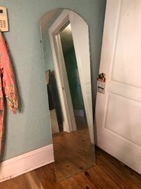 curve-top hall mirror