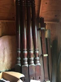 Antique four poster bed fram king