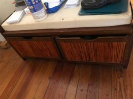 cool bench with storage