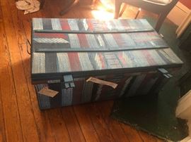 metal travel trunks cool!