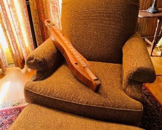Accent Chair with Ottoman, New Condition, Vintage Appalachian Dulcimer, String Instrument