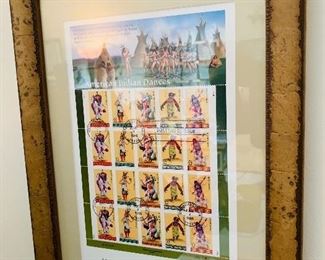 Framed Stamp Collection