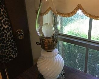 electrified oil lamp