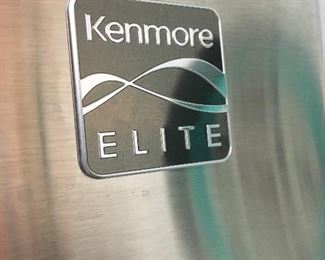 Stainless Steel 2018 Kenmore Elite refrigerator with bottom freezer