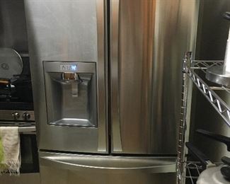 Stainless Steel 2018 Kenmore Elite refrigerator with bottom freezer