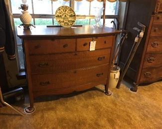 bow front oak dresser