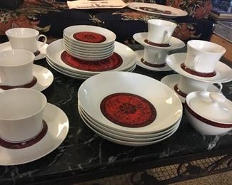 Block Spanish themed mid century modern china