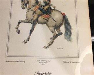 Calendar with horse pin ups