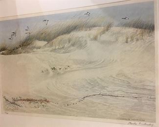 Charles Beckendorf Texas Beach pencil signed and numbered by the artist