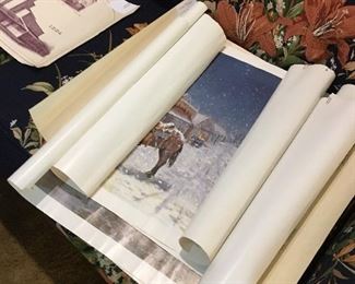 Western prints, unframed