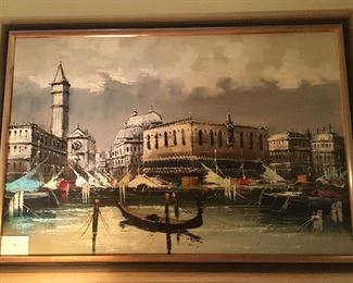 Original Venice tourist painting on canvas
