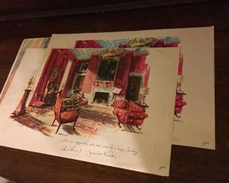 copies of the oversized White House Christmas Card JFK era