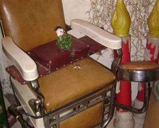 HAS RARE CHILDS CHAIR STOOL THAT ATTACHES TO THE SIDE