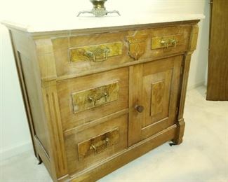 antique dry sink w/marble top