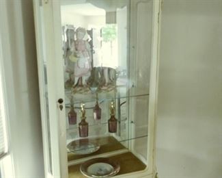 Antique Fr Provincial display cabinet