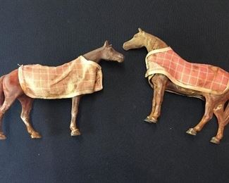 Cast Iron horses with blankets