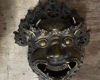 Asian bronze mask