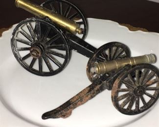 Vintage bronze cannons