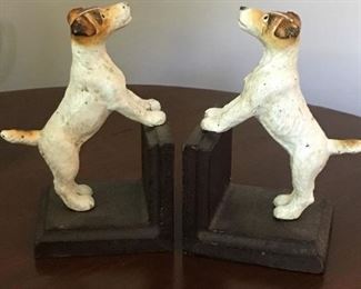 Vintage cast iron Jack Russell bookends