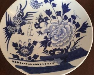 Asian p& floral plate