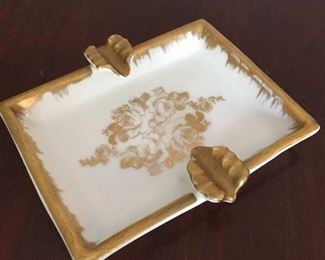 Limoges white & gold plate