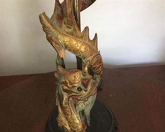 Alternate view of dragon lamp