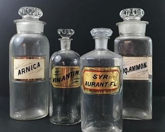Antique apothecary jars