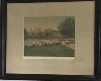 Antique print "A Warm Spring Day" by Wallace Nutting