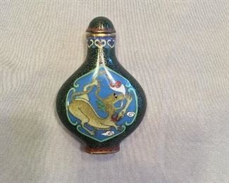 Antique Chinese Cloisonne snuff bottle
