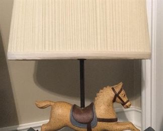 Vintage rocking horse lamp