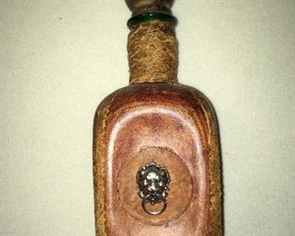Italian leather covered decanter