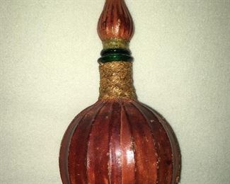Italian leather covered decanter