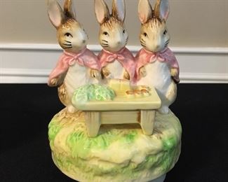 Beatrix Potter's Flopsy, Mopsy & Cottontail music box by Schmid