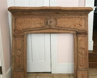 Hand crafted wood mantel