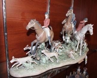  D54 #7 Fox Hunt Lladro Limited Edition (1,000) #5362 Retired 2014*Has Been Repaired*
