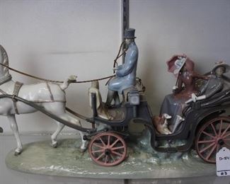 D54 #3 Hansom Carriage Lladro Limited Edition (750) #1225 Retired 1975
