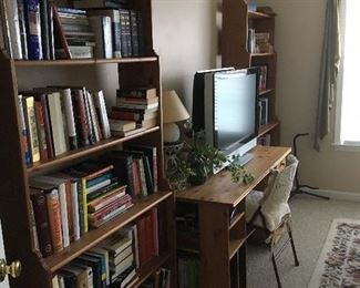 Books ,Bookshelves, Desk,Chair