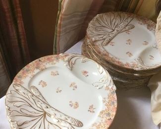 Antique Asparagus Plates.