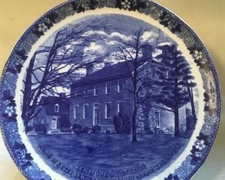 Antique Kenmore Plate, Blue Transferware.