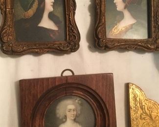 Antique Miniature Oil Paintings.