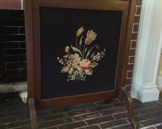 Embroidered Fire Place Screen.