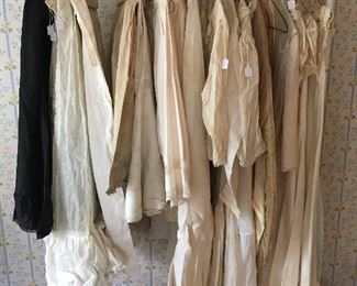 Lots of Ladies  Antique Victorian Clothing.