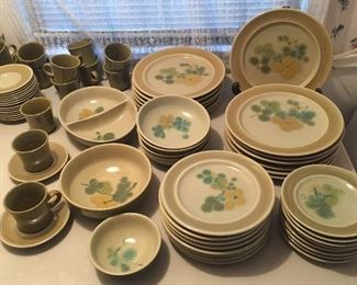 Groovy Franciscan "Pebble Beach" dishes  (66 pieces total)
