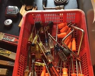 So many screwdrivers! Orange ones are Craftsman