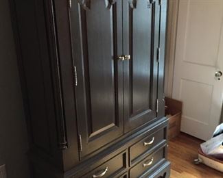 Gray-Painted Thomasville Armoire